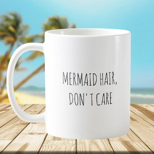 Mug Citation de mème rustique mignonne de sirène cheve