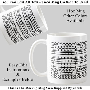 Mug Citation de message caché personnalisé Heck 142BW