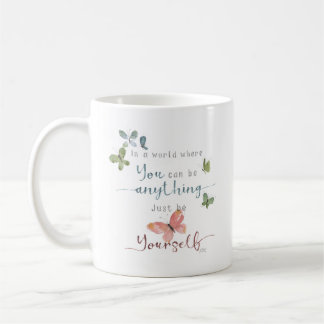 Mug Citation de papillons Russe Watercolor