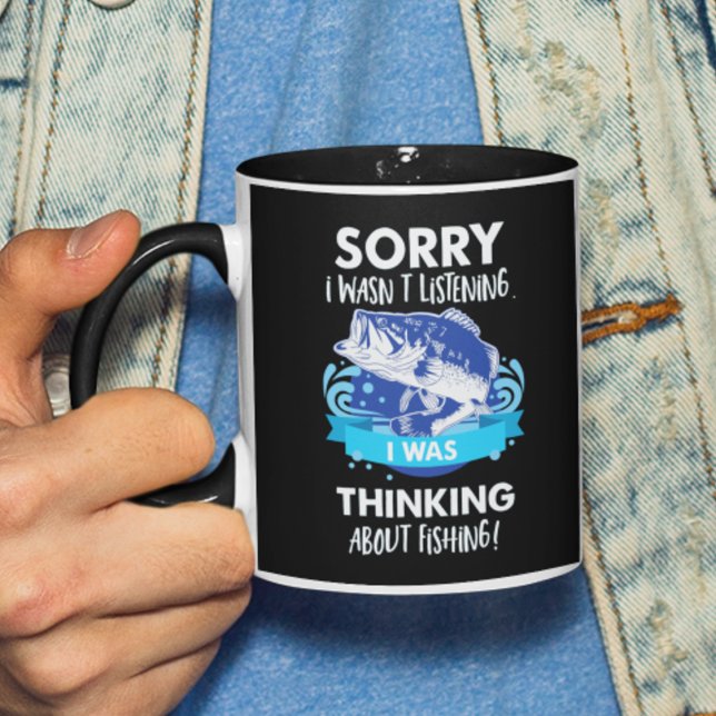 Mug Citation de pêche de basse Hobby Sport Pêcheur (Créateur téléchargé)