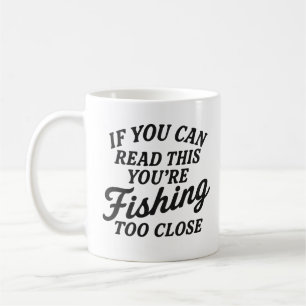 Mug Citation de pêche drôle "Si vous pouvez lire ceci 