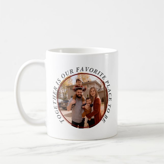 Mug Citation de photos de famille moderne (Gauche)