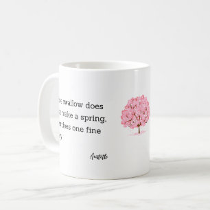 Mug Citation de printemps d'Aristote pour décoration d