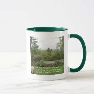 Mug Citation de Robert Frost Wisdom "Road Less Travell