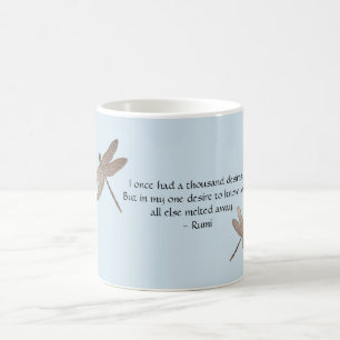 Mug Citation de Rumi Desires et libellule