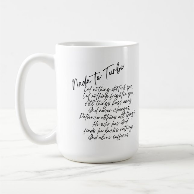 Mug Citation de Sainte Thérèse d'Avila - Nada Te Turbe (Gauche)