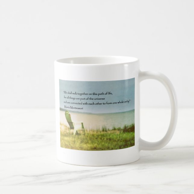 Mug citation de scène de plage de montessori (Droite)