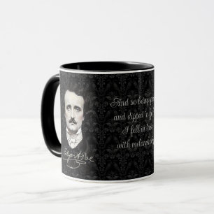 Mug Citation de signature Edgar Allan Poe Gothique Hal