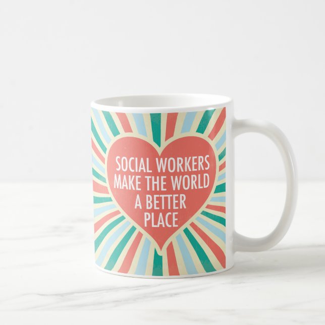 Mug Citation de travail social inspirationnel Coeur Co (Droite)