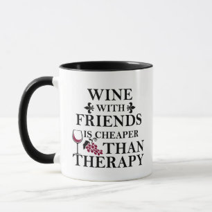 Mug citation de vin drôle pour amis étudiants
