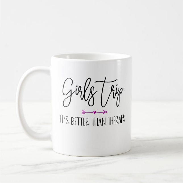 Mug Citation De Voyage Pour Filles Drôle (Gauche)