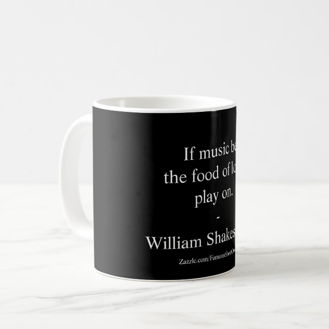 Mug Citation de William Shakespeare Love (Devant gauche)