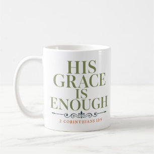 Mug Citation d'encouragement chrétien « Sa Grâce est s