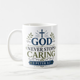 Mug Citation d'encouragement quotidien Dieu ne cesse j