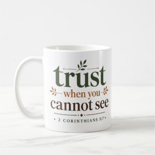 Mug Citation d'espérance chrétienne Confiance quand vo
