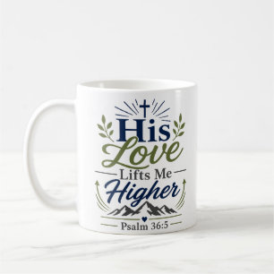 Mug Citation d'espérance chrétienne Son Amour Me Élève