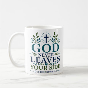 Mug Citation d'espoir scripturaire 'Dieu ne vous quitt
