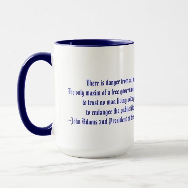 Mug Citation d'Étoile-John Adams d'Américain (Gauche)