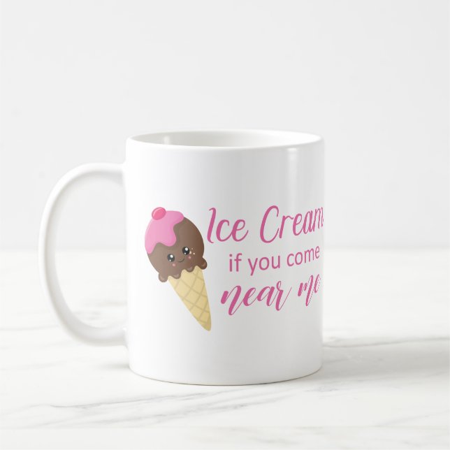 Mug Citation Distanante Sociale Cute Funny Glace Creat (Gauche)