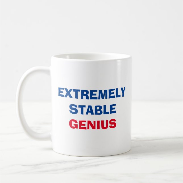 Mug Citation drôle de Donald Trump, un génie extrêmeme (Gauche)