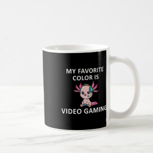 Mug Citation drôle de joueur d'Axolotl Ma couleur préf