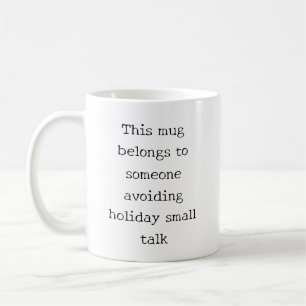 Mug Citation drôle de Noël pour introverti 