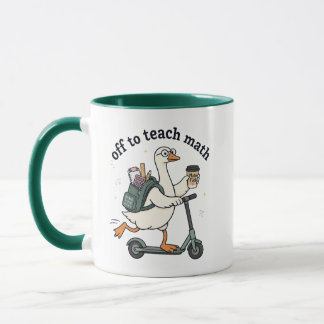 Mug Citation drôle de professeur de maths en partance 