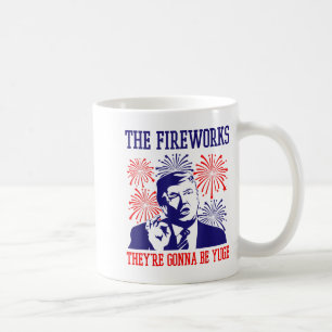 Mug Citation drôle de Trump Feux d'artifice 4 juillet 
