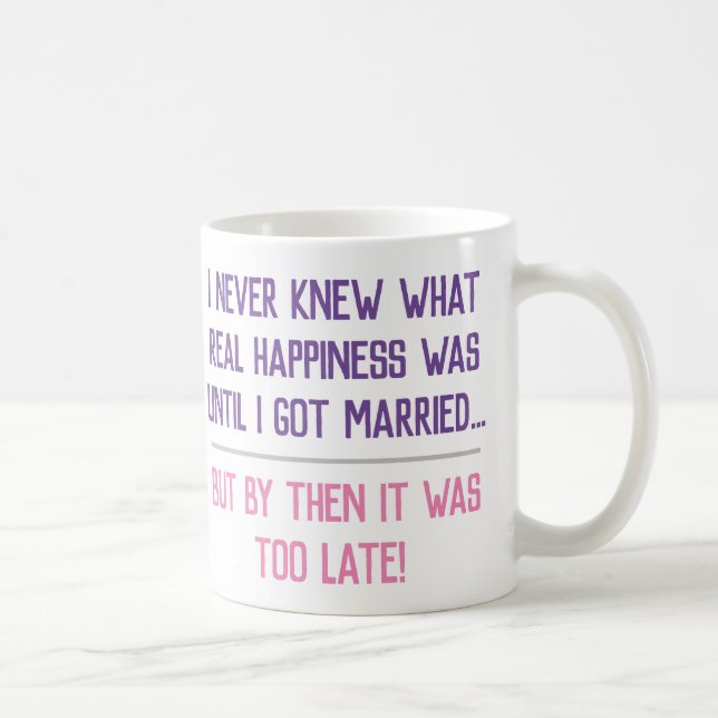 Mug Citation drôle de vie mariée (Droite)