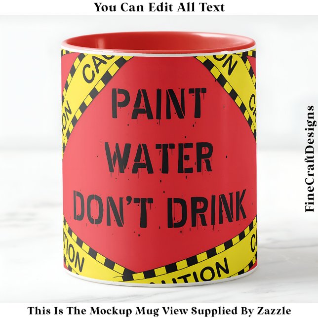 Mug Citation Drôle D'Eau De Peinture Pour Artistes Art (Créateur téléchargé)