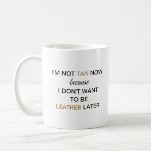 Mug Citation drôle En Cuir Tan