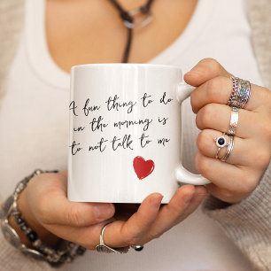 Mug Citation drôle en noir et blanc pour se réveiller 
