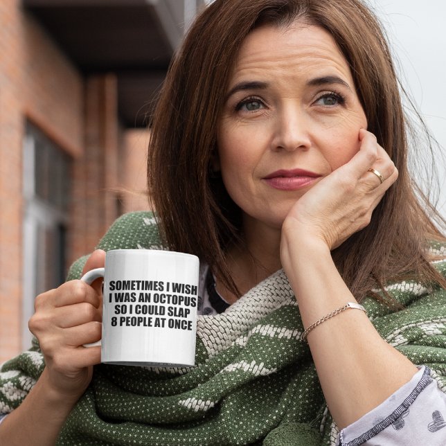 Mug citation drôle, gifle 8 personnes à la fois (Créateur téléchargé)