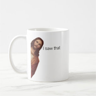 Mug Citation drôle Jésus mème J'ai vu ce chrétien