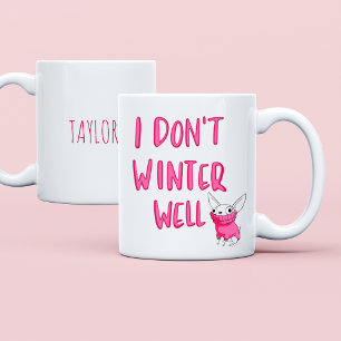 Mug Citation drôle personnalisée ami moderne d'hiver