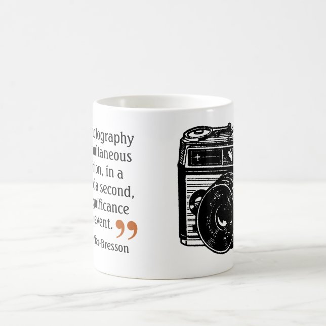 Mug Citation du célèbre photographe : 5 images de camé (Centre)