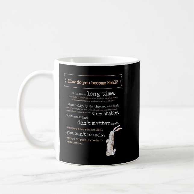 Mug Citation du livre Velveteen Rabbit 1922 Devenir un (Gauche)