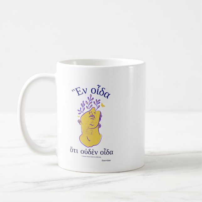Mug Citation du philosophe Socrates Greek Classic (Gauche)