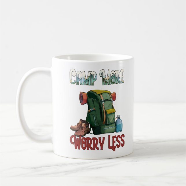 Mug Citation du sac à dos du camping (Gauche)