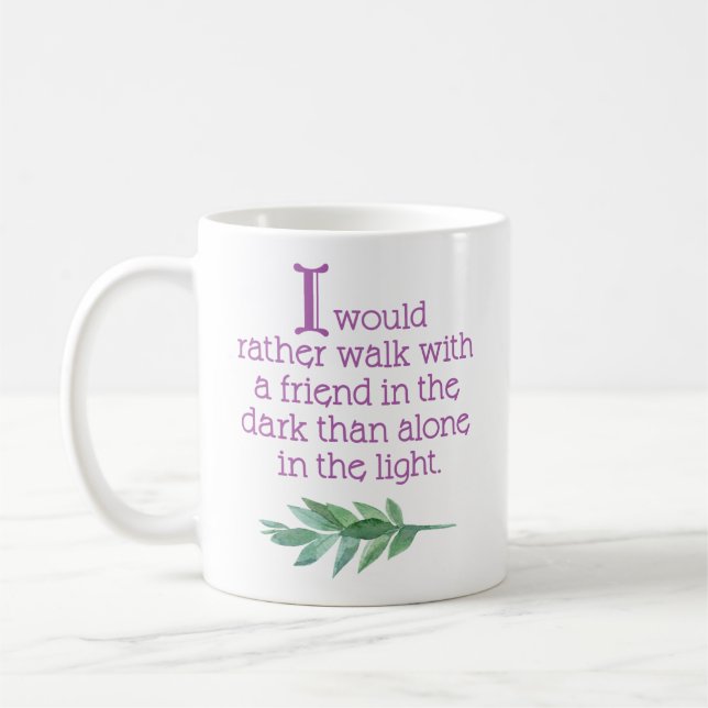 Mug Citation encourageant l'amitié (Gauche)