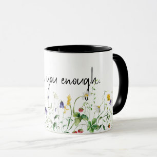Mug Citation et Fleur sauvage en blanc