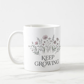 Mug Citation Fleurs Sauvages Élégante Florale