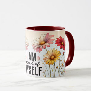Mug Citation florale inspirante/positive avec envelopp