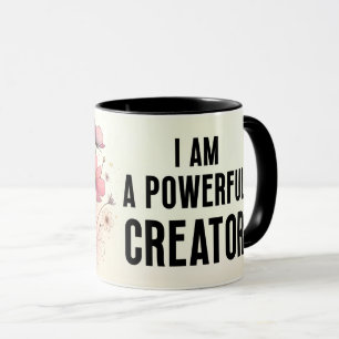Mug Citation florale inspirante/positive avec envelopp