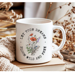 Mug Citation Florale Inspirationnelle vintage Fleur sa