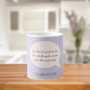 Mug Citation inspirante de lavande rose blush