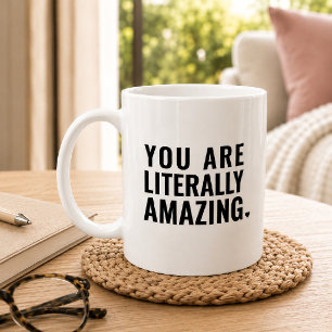 Mug Citation Inspirante en Typographie Moderne Noir et