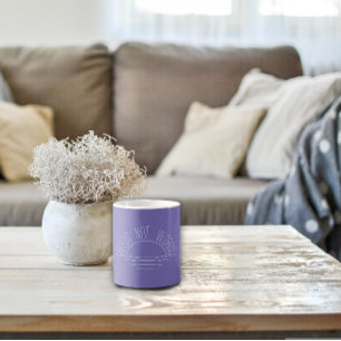 Mug Citation inspirante soleil blanc lavande