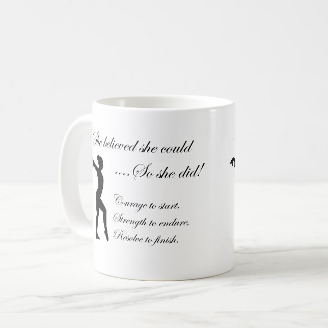 Mug Citation inspirationnelle de la gymnastique (Devant gauche)