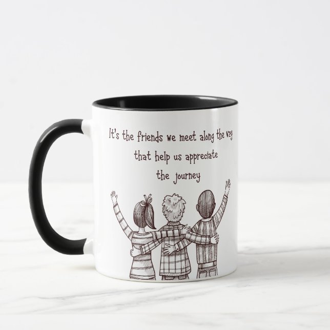 Mug Citation Inspirationnelle de l'amitié (Gauche)
